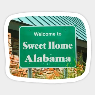 Welcome to Sweet Home Alabama sign picture from Reston in Virginia photography Sticker